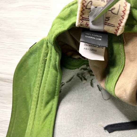 Goorin Bros Kids Green & Tan Baseball Cap With Equestrian Print Adjustable - Picture 6 of 9